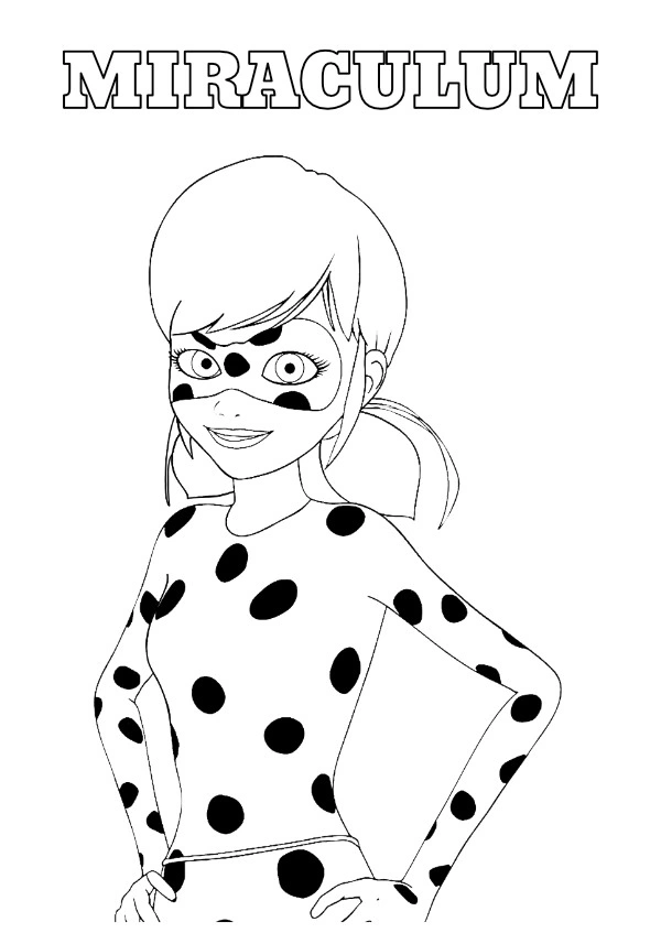 Kolorowanka biedronka Miraculum